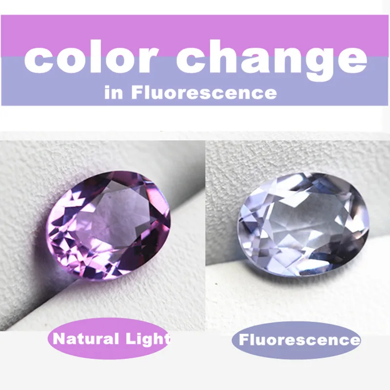 Oval shape Alexandrite loose stone purple change grey in fluorescent light faceted created gemstone beads jewelry DIY decorative
Oval shape Alexandrite loose stone purple change grey in fluorescent light faceted created gemstone beads jewelry DIY decorative
