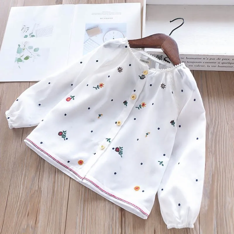 spirng baby girl blouse white embroidery flower girl top long sleeve summer children boutiques clothing kids shirt for girls
spirng baby girl blouse white embroidery flower girl top long sleeve summer children boutiques clothing kids shirt for girls