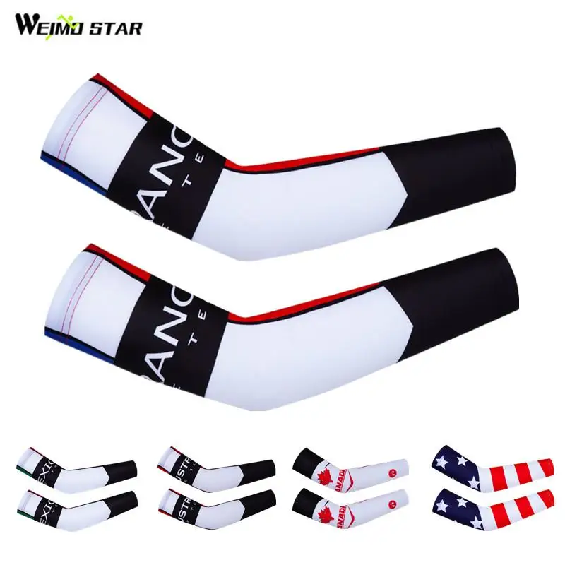 

Weimostar 1 Pair Team Cycling Arm Warmers UV Protection Cycling Cuff Cover MTB Bike Cycling Arm Sleeve Basketball Arm Protector