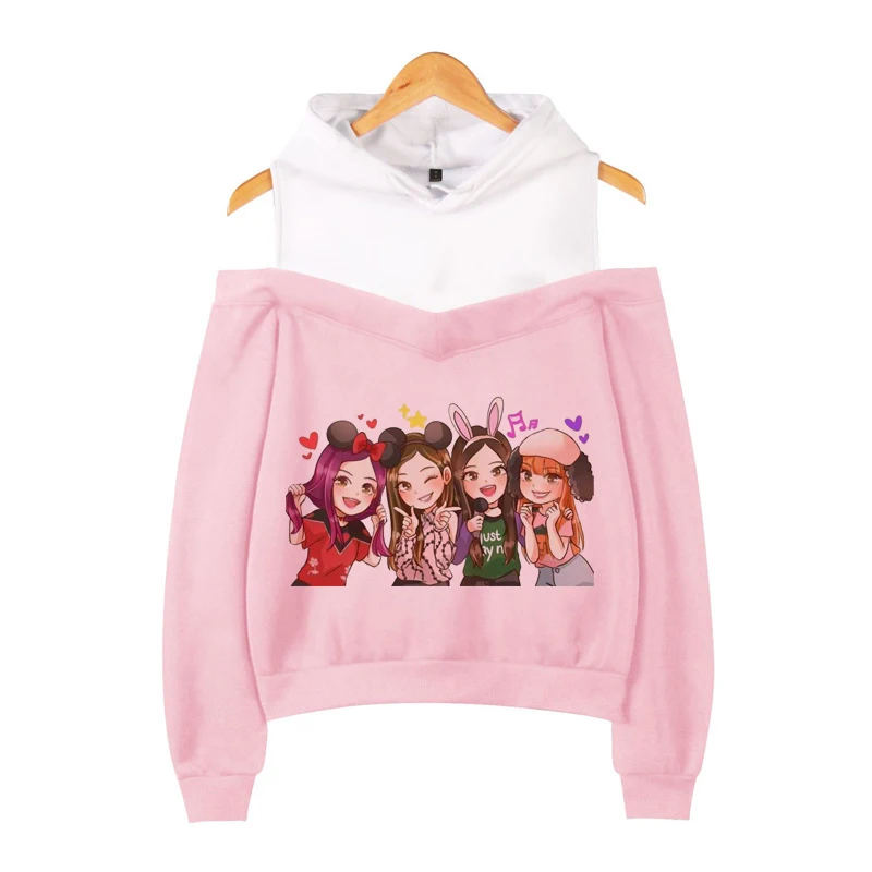 New Korean Fashion Blackpink Kpop Sweatshirt Women Long Sleeve Off Shoulder Kawaii Clothes Tops Pullovers Streetwear Hoodie
New Korean Fashion Blackpink Kpop Sweatshirt Women Long Sleeve Off Shoulder Kawaii Clothes Tops Pullovers Streetwear Hoodie