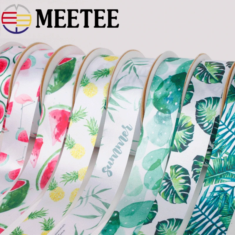 10Yards Meetee 2.5cm 5cm Summer Flower Wrap Satin Ribbon Party Home Holiday Wedding Decoration Gift Wrapping DIY Material
10Yards Meetee 2.5cm 5cm Summer Flower Wrap Satin Ribbon Party Home Holiday Wedding Decoration Gift Wrapping DIY Material