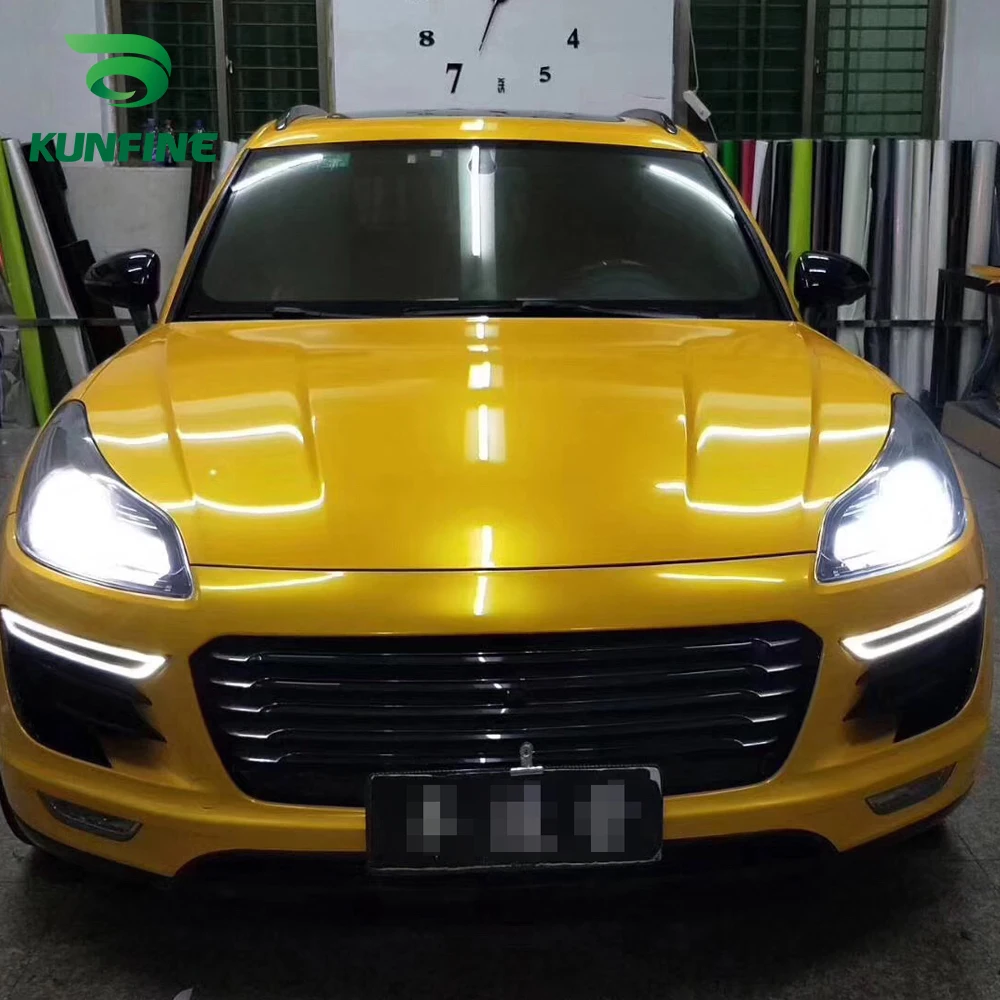 Автомобильный Стайлинг Wrap металлическая Кленовая желтая Автомобильная