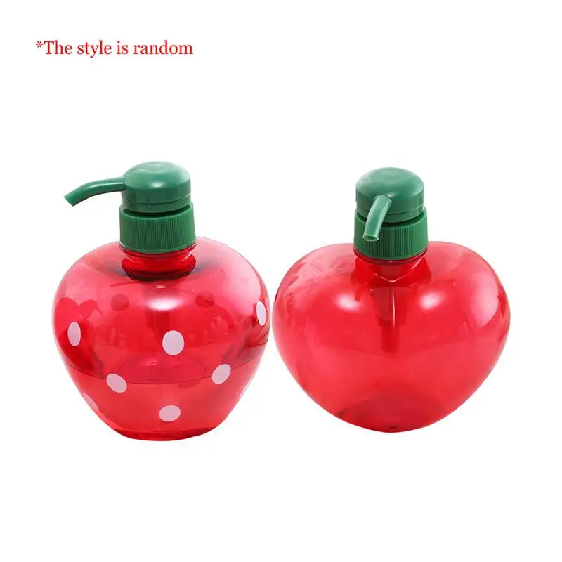 Creative Cute Strawberry Shaped Bottle 500ml Emulsion Sub-bottle Pressing Hand Sanitizer Bottle Lotion Dispenser Style Random
Creative Cute Strawberry Shaped Bottle 500ml Emulsion Sub-bottle Pressing Hand Sanitizer Bottle Lotion Dispenser Style Random