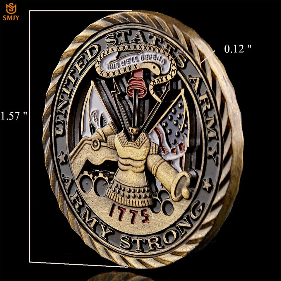 1775 американская армия ВВС военная пустая бронзовая коллекция монет|Безвалютные