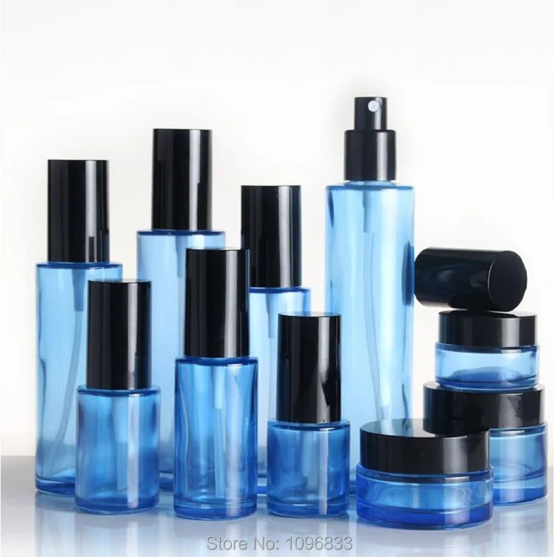 20G 30G Cream Jar Refillable Blue Glass Spray Bottle Lotion Pump Bottle 20ML 40ML 60ML 80ML Perfume Glass Bottle Container 10PCS
20G 30G Cream Jar Refillable Blue Glass Spray Bottle Lotion Pump Bottle 20ML 40ML 60ML 80ML Perfume Glass Bottle Container 10PCS
