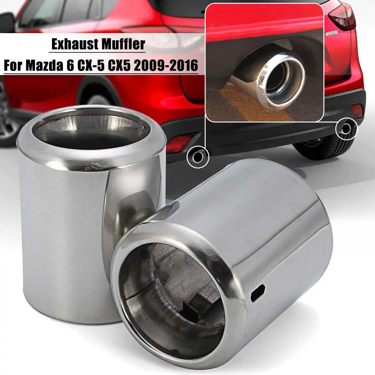 2Pcs Chrome Exhaust Muffler Tip For Mazda 6 CX-5 CX5 2009-2016 End Trim Stainless Steel Tail Pipe
2Pcs Chrome Exhaust Muffler Tip For Mazda 6 CX-5 CX5 2009-2016 End Trim Stainless Steel Tail Pipe