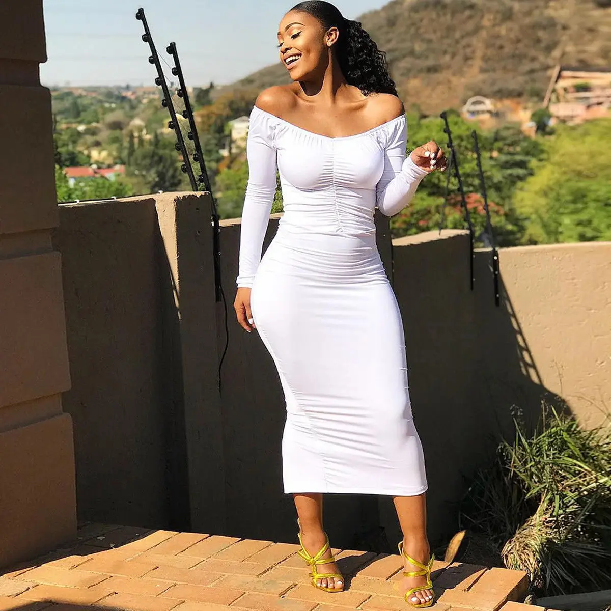 Women's Sexy Bodycon Long Sleeve Dress Off Shoulder Evening Party Club Long Pencil Dress
Women's Sexy Bodycon Long Sleeve Dress Off Shoulder Evening Party Club Long Pencil Dress