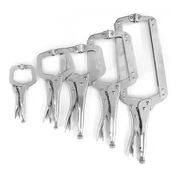Multi-functional Carbon Steel C-type Flat Locking Grip Vise Pliers C Clamp Wear-Resistant Vise Grip Clam Hand Tools
Multi-functional Carbon Steel C-type Flat Locking Grip Vise Pliers C Clamp Wear-Resistant Vise Grip Clam Hand Tools