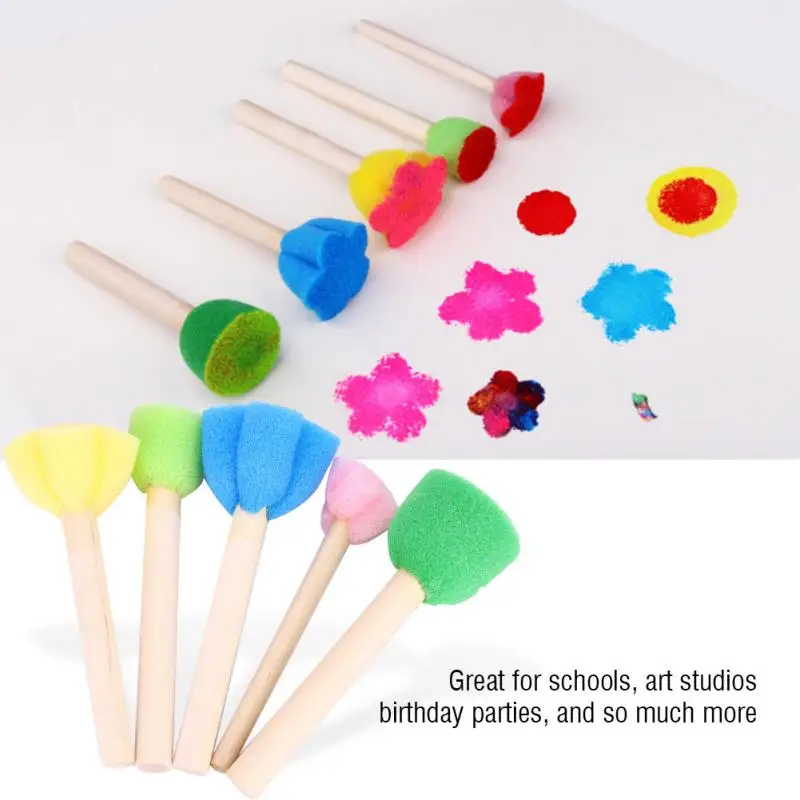 5Pcs Kids DIY Painting Brushes Wooden Sponge Graffiti Drawing Brushes Early Educational Toy Kindergarten Stationery Supplies
5Pcs Kids DIY Painting Brushes Wooden Sponge Graffiti Drawing Brushes Early Educational Toy Kindergarten Stationery Supplies