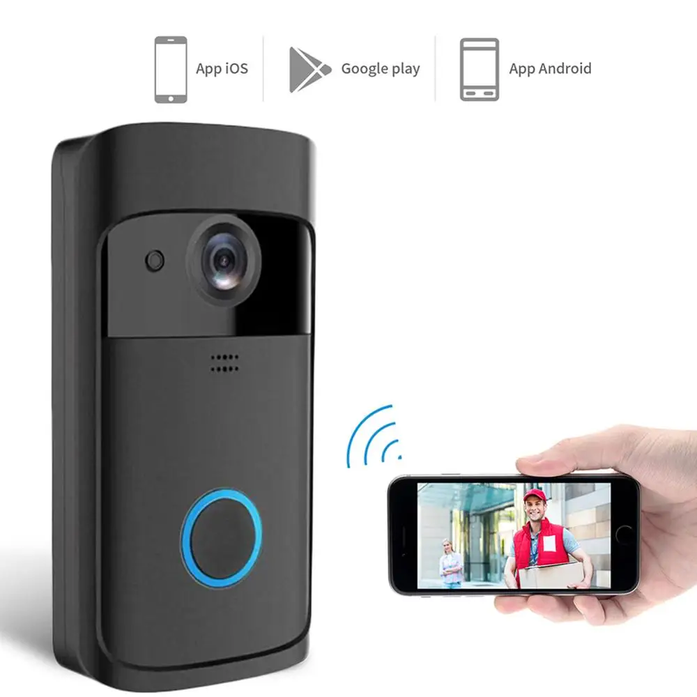 Smart WiFi Doorbell Wireless Video Intercom Outdoor Video Camera Two Way Audio Wireless Doorbell Camera Waterproof Night Vision
Smart WiFi Doorbell Wireless Video Intercom Outdoor Video Camera Two Way Audio Wireless Doorbell Camera Waterproof Night Vision