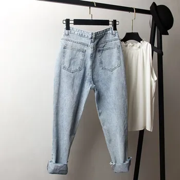 Women High Waist Loose Ripped Denim Jeans Vintage Boyfriend Hole Trousers Streetwear Plus Size 4XL Pants
Women High Waist Loose Ripped Denim Jeans Vintage Boyfriend Hole Trousers Streetwear Plus Size 4XL Pants