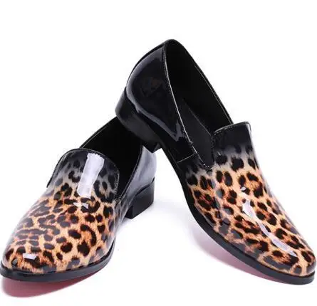 Men Loafers Casual Shoes Handmade Leopard Patent Leather Slip On Shinny Round Toe Printing Red Bottom Men Flat Shoes Moccasin 
Men Loafers Casual Shoes Handmade Leopard Patent Leather Slip On Shinny Round Toe Printing Red Bottom Men Flat Shoes Moccasin