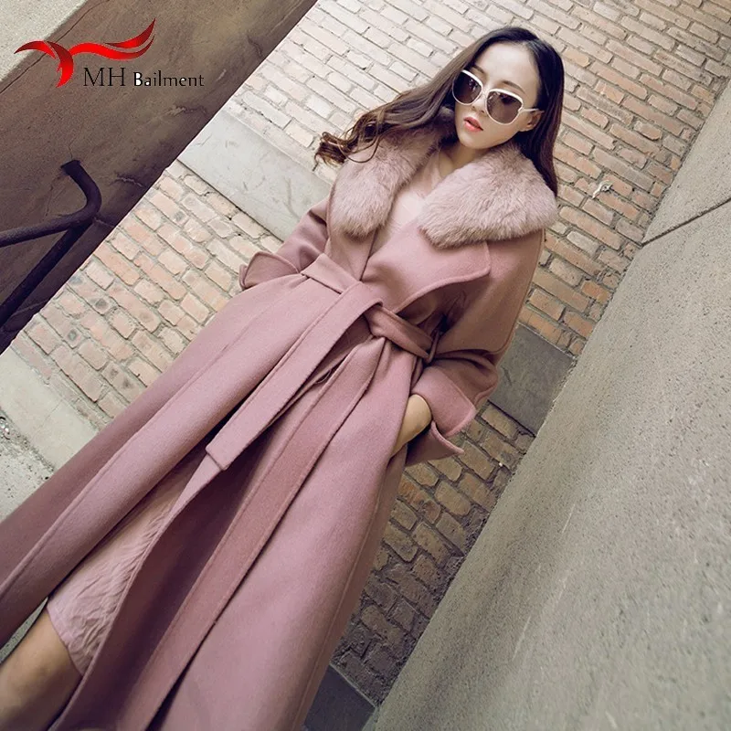 Fox fur collar woolen women's autumn and winter fashion new coat with double-sided cashmere coat long coat women's clothing F6
Fox fur collar woolen women's autumn and winter fashion new coat with double-sided cashmere coat long coat women's clothing F6