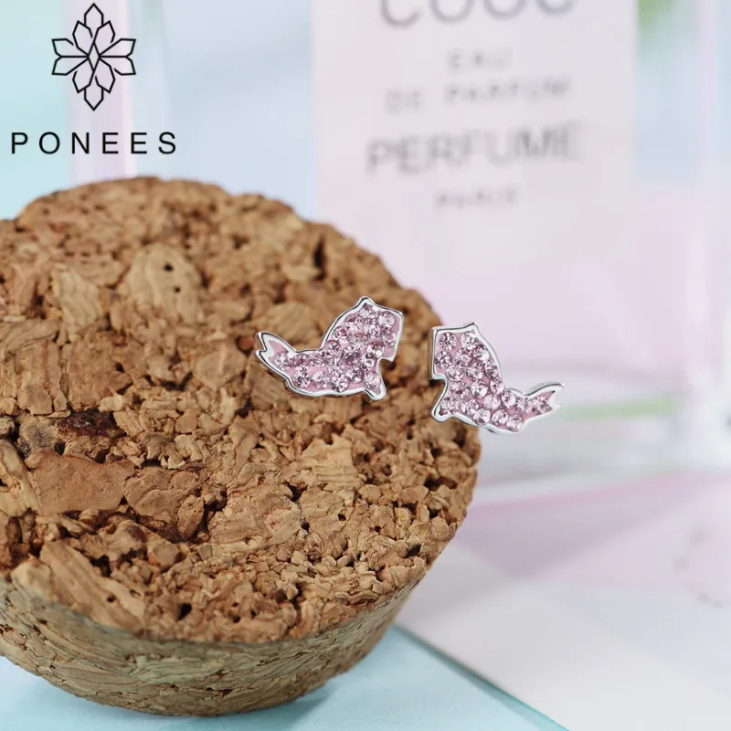 PONEES European American Fine Jewelry Wholesale Cute Rabbit Earrings With Pink Crystal Earrings For Women Girl Free Shipping
PONEES European American Fine Jewelry Wholesale Cute Rabbit Earrings With Pink Crystal Earrings For Women Girl Free Shipping