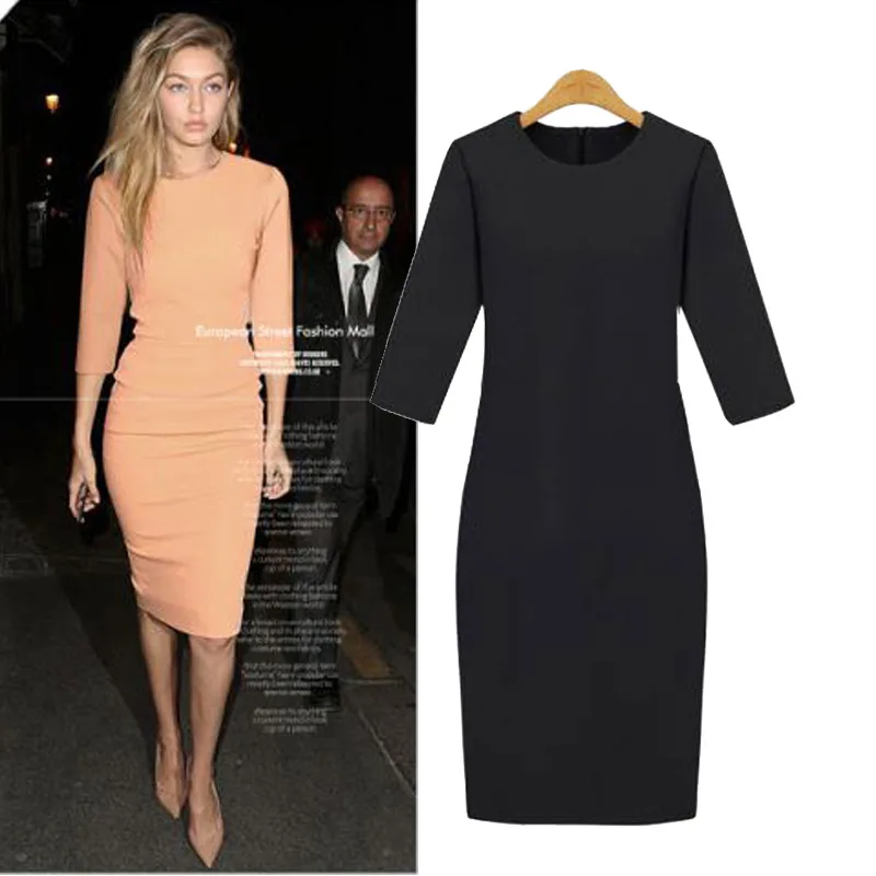 L-5XL Plus Size Casual Women Dresses New 2019 Spring Summer Fashion Slim Dress Vestidos Three Quarter Sleeve Extra Large Dress
L-5XL Plus Size Casual Women Dresses New 2019 Spring Summer Fashion Slim Dress Vestidos Three Quarter Sleeve Extra Large Dress
