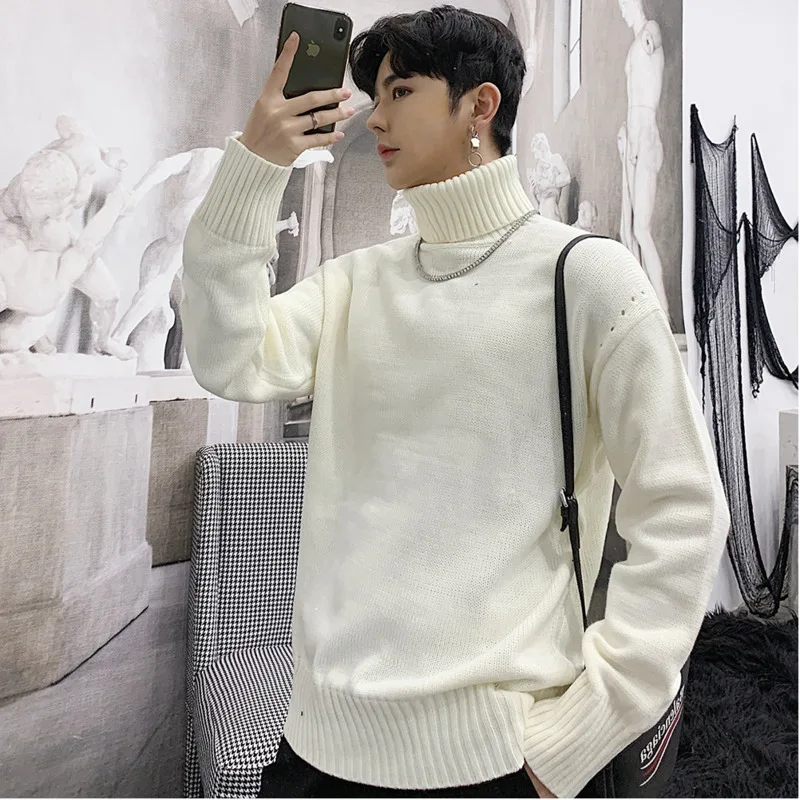 Men's Casual Winter New Sweater M-2XL Wild Long Sleeve Personality Youth Polyester Fashion Hair Stylist High Collar White
Men's Casual Winter New Sweater M-2XL Wild Long Sleeve Personality Youth Polyester Fashion Hair Stylist High Collar White