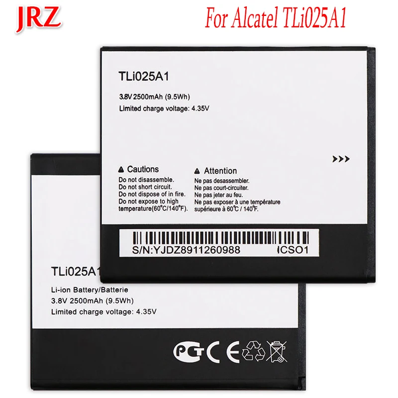 JRZ 3 8 V 2500mAh TLi025A1 Аккумулятор для Alcatel POP 4 OT 5051X 5051D сменные батареи
