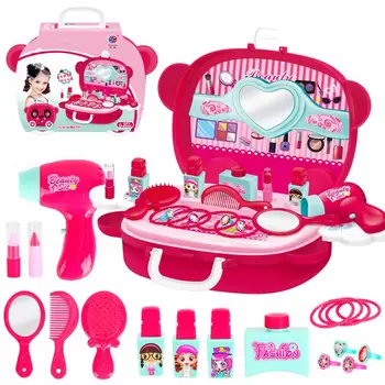 Girl toy Children Pretend Play Kid Make Up Toys Makeup Set Hairdressing Simulation Plastic Dressing Cosmetic Travel Box 
Girl toy Children Pretend Play Kid Make Up Toys Makeup Set Hairdressing Simulation Plastic Dressing Cosmetic Travel Box