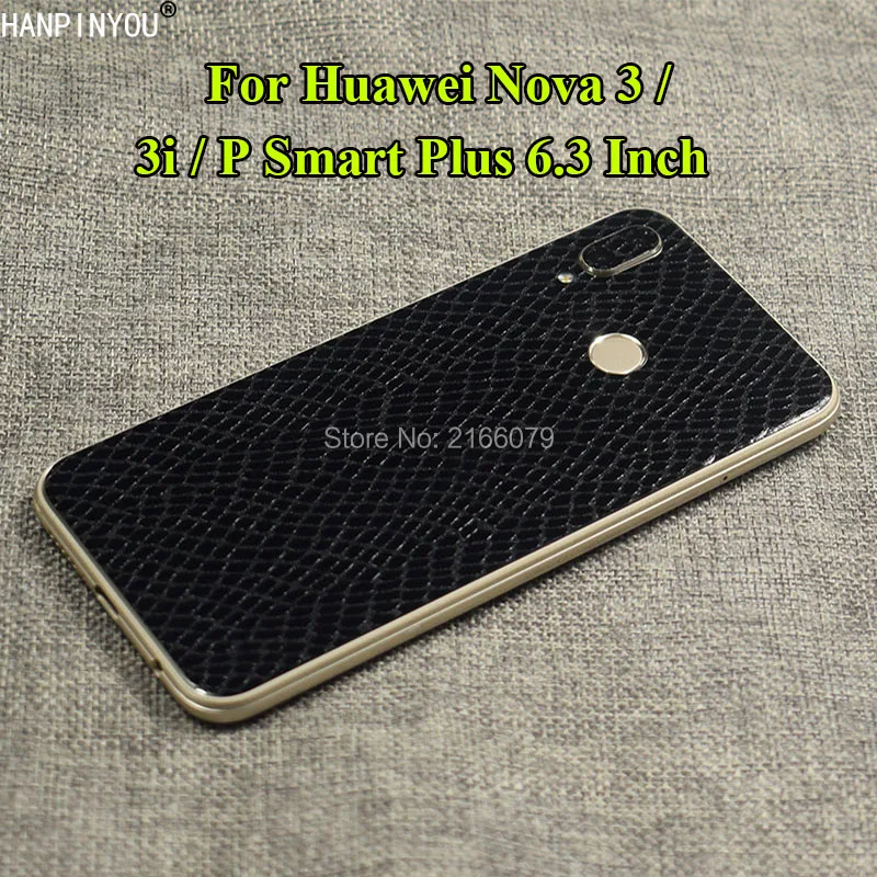 For Huawei P Smart Plus / Nova 3 3i 6.3" Crocodile Snake Skin Pattern Leather Full Back Cover Matte Decals Wrap Sticker Film |