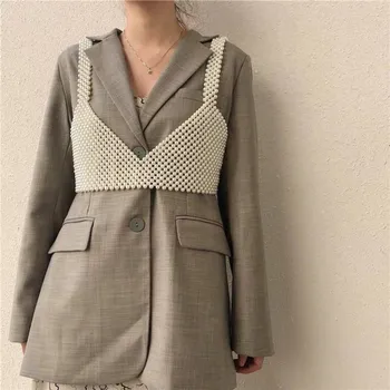2019 Summer Women V-Neck Solid Outside Wear Beading Vests New Fashion Handmade Hollow Out Pearl Sling Vest
2019 Summer Women V-Neck Solid Outside Wear Beading Vests New Fashion Handmade Hollow Out Pearl Sling Vest