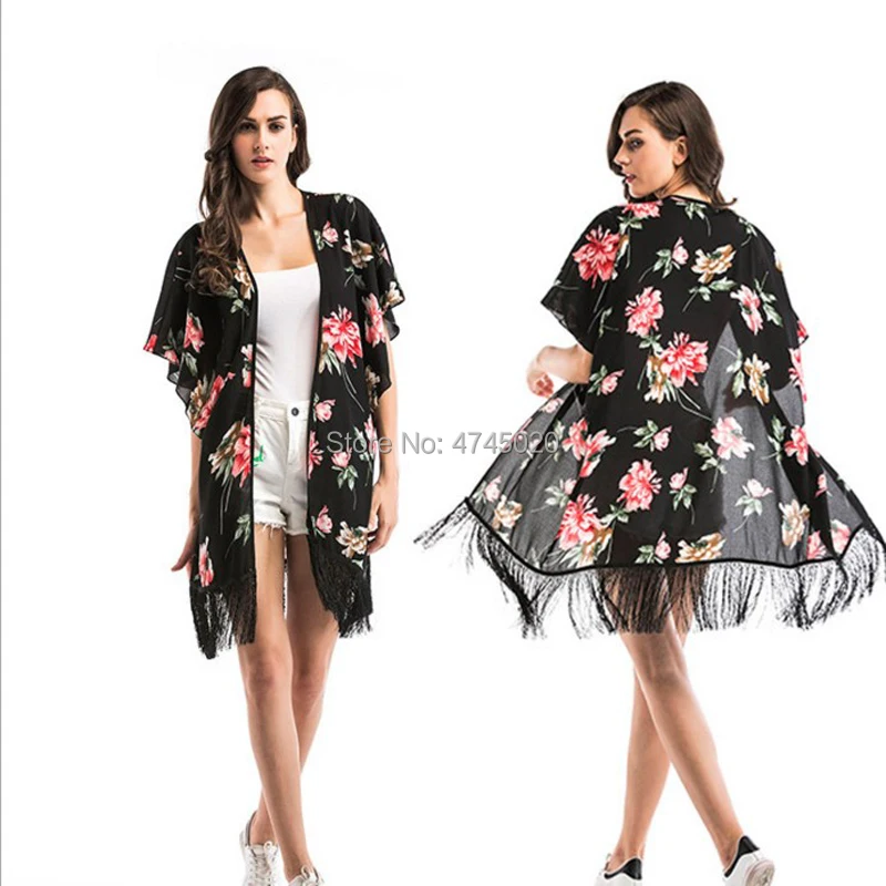 2019 Women's Floral Chiffon Shirt Beach Chiffon Blouse Coat Tassel Shawl High Quality Size S M L XL XXL
2019 Women's Floral Chiffon Shirt Beach Chiffon Blouse Coat Tassel Shawl High Quality Size S M L XL XXL