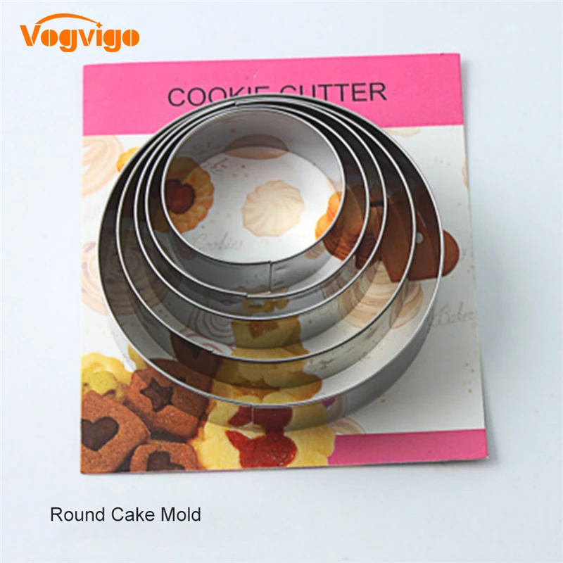 VOGVIGO 5pcs / Set Stainless Steel Round Mousse Ring Mold DIY Mousse Cake Decoration Molds Bakery Biscuit Tools
VOGVIGO 5pcs / Set Stainless Steel Round Mousse Ring Mold DIY Mousse Cake Decoration Molds Bakery Biscuit Tools