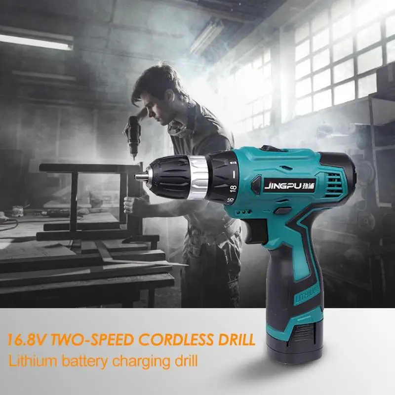 Alloet 16.8V Double Speed 1550rpm Cordless Lithium Electric Drill Household Multi-function Charging Screwdriver Drill EU Plug US
Alloet 16.8V Double Speed 1550rpm Cordless Lithium Electric Drill Household Multi-function Charging Screwdriver Drill EU Plug US