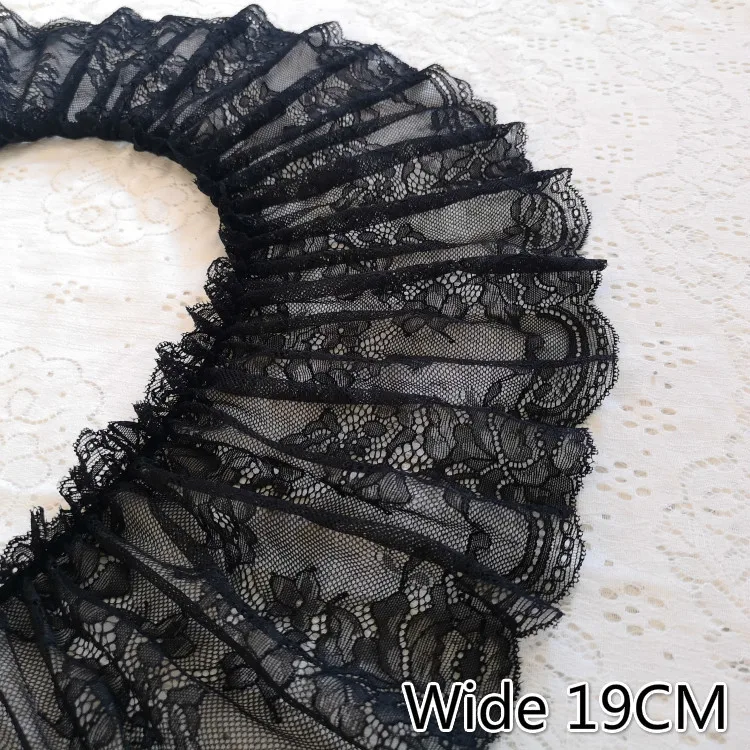 19CM Wide Black Tulle 3D Guipure Lace Fabric Applique Embroidered Edge Trim Ribbon For DIY Crafts Curtain Folded Sewing Supplies
19CM Wide Black Tulle 3D Guipure Lace Fabric Applique Embroidered Edge Trim Ribbon For DIY Crafts Curtain Folded Sewing Supplies