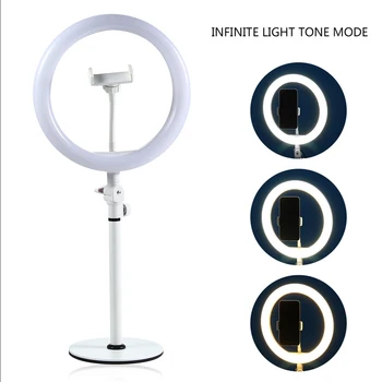 10" LED Ring Light Makeup Mirror Fill Light Dimmable Lamp Studio Photo Phone Video Live Photography Selfie Light with USB Cable
10" LED Ring Light Makeup Mirror Fill Light Dimmable Lamp Studio Photo Phone Video Live Photography Selfie Light with USB Cable