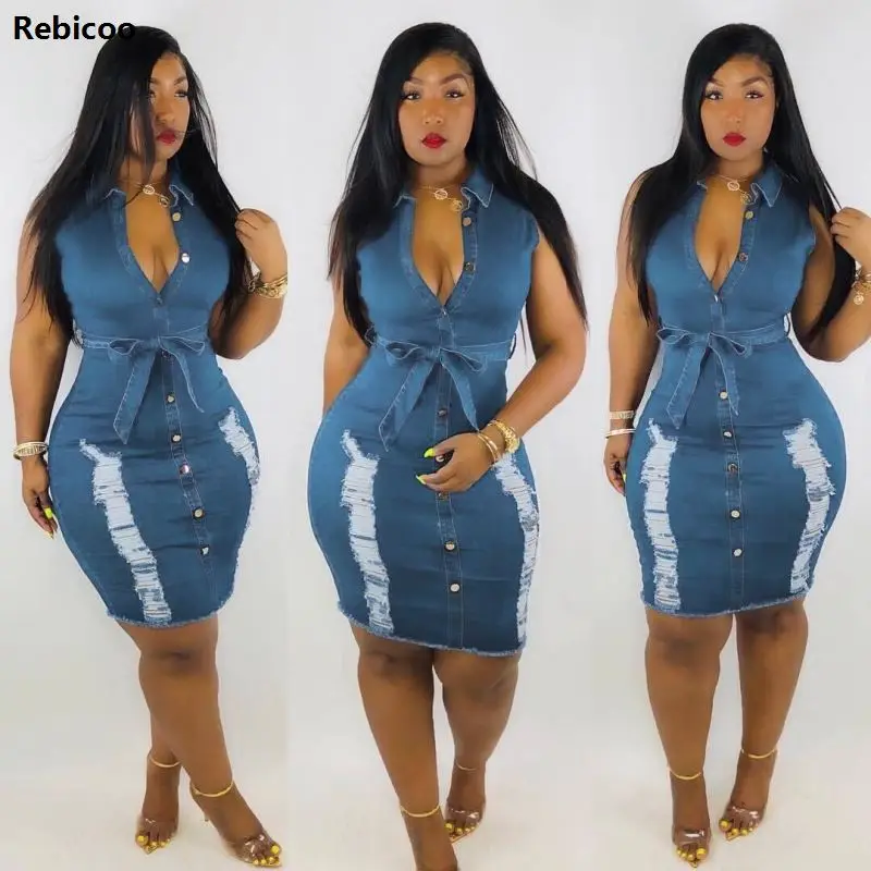 2019 new women sleeveless summer denim button up with sashes midi dress jean hollow out hole dresses vestidos L5055
2019 new women sleeveless summer denim button up with sashes midi dress jean hollow out hole dresses vestidos L5055