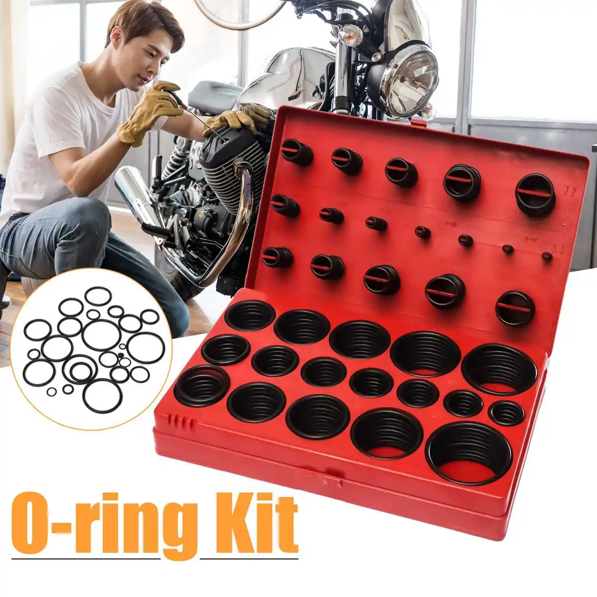 419Pcs Assorted O Ring Rubber Seal Assortment Set Kit for Garages General Plumbers Includes 32 Size Garage Plumbing With Case
419Pcs Assorted O Ring Rubber Seal Assortment Set Kit for Garages General Plumbers Includes 32 Size Garage Plumbing With Case