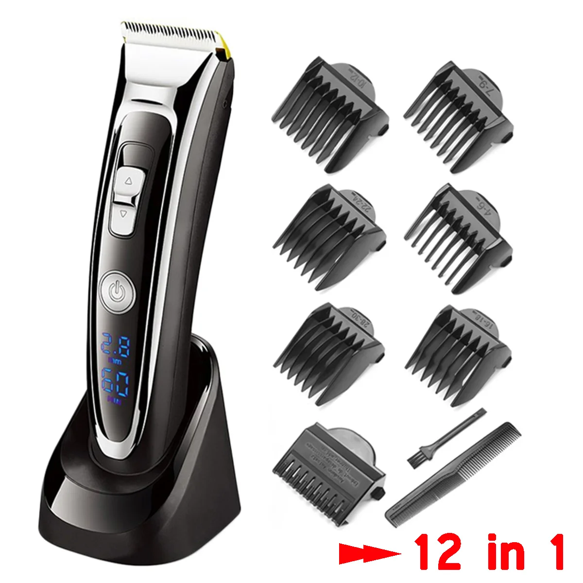 Professional Hair Trimmer Rechargeable Digital Electric Hair Clipper Trimmer Men's Haircut Ceramic Blade Barber Tool
Professional Hair Trimmer Rechargeable Digital Electric Hair Clipper Trimmer Men's Haircut Ceramic Blade Barber Tool