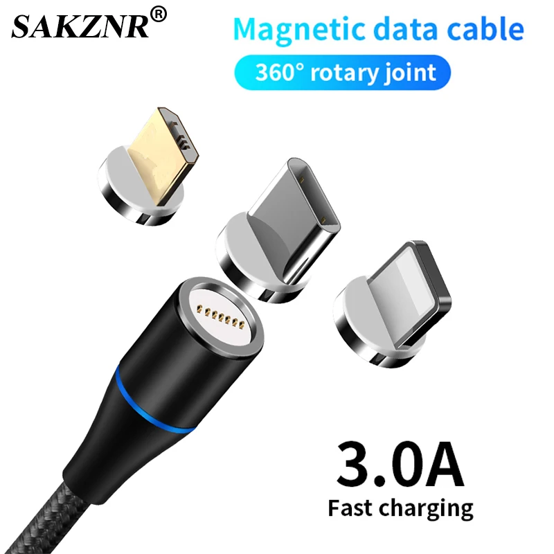Magnetic Cable 3A Fast Charging For IPhone XS MAX XR Micro USB Type C Cable For Samsung Xiaomi Huawei Magnet Charger Data Cables
Magnetic Cable 3A Fast Charging For IPhone XS MAX XR Micro USB Type C Cable For Samsung Xiaomi Huawei Magnet Charger Data Cables