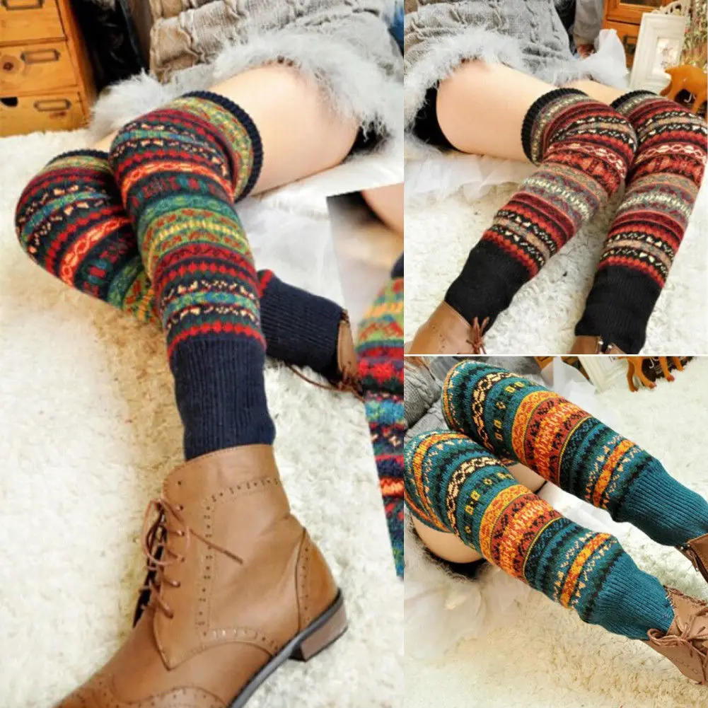 1 Pair Women Girl Over Knee High Socks Spring Autumn Winter Warm Knit Soft Thigh High Long Socks Floral Printed Socks
1 Pair Women Girl Over Knee High Socks Spring Autumn Winter Warm Knit Soft Thigh High Long Socks Floral Printed Socks
