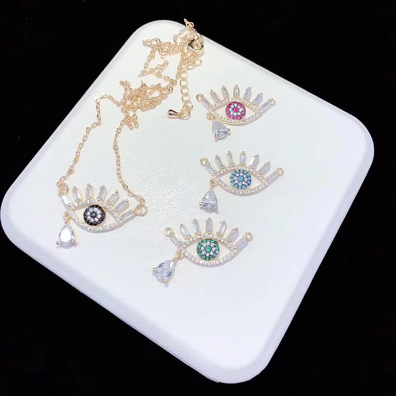 6PCS ZYZ-N9581 Gold color Cubic Zirconia Micro Pave CZ Zircon Eye with tear Pendant Necklace
6PCS ZYZ-N9581 Gold color Cubic Zirconia Micro Pave CZ Zircon Eye with tear Pendant Necklace