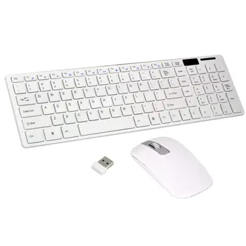 Wireless Slim White Keyboard + Wireless Optical Mouse Set for PC and Laptop
Wireless Slim White Keyboard + Wireless Optical Mouse Set for PC and Laptop