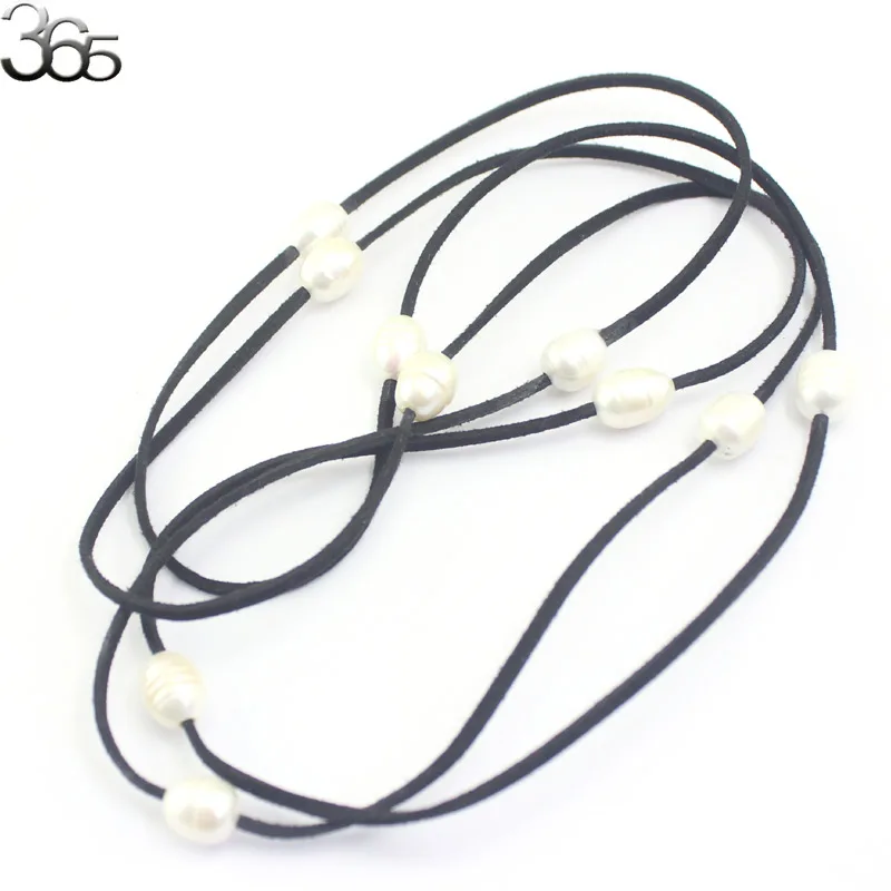 Free Ship Gift Packed 56" 10-12mm Large Rice Freshwater Pearl Beads Black Leather Jewelry Necklace
Free Ship Gift Packed 56" 10-12mm Large Rice Freshwater Pearl Beads Black Leather Jewelry Necklace