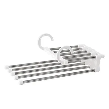 Pants Hanger Closet Organizer Non Slip Multi Layers Stainless Steel Adjustable Trousers Storage Rack Space Saving for Jeans Ti
Pants Hanger Closet Organizer Non Slip Multi Layers Stainless Steel Adjustable Trousers Storage Rack Space Saving for Jeans Ti