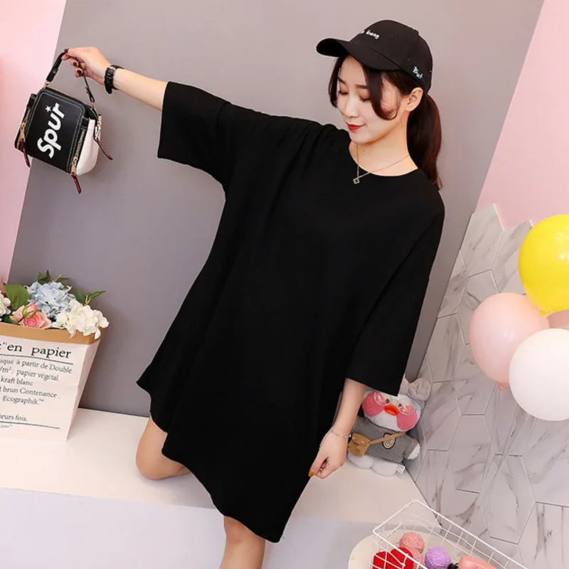 #4859 Summer Long T-Shirt For Women Cotton Solid Color Short Sleeve Plus Size Korean Fashion Loose Hip Hop T shirts White/Black 
#4859 Summer Long T-Shirt For Women Cotton Solid Color Short Sleeve Plus Size Korean Fashion Loose Hip Hop T shirts White/Black