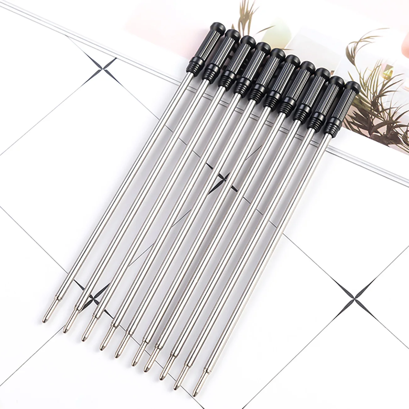 10Pcs 11.5cm Metal Pen Refill Universal For Crystal Pens Black Blue Ink Diamond Ballpoint Pen Refills Kid School Office Supplies
10Pcs 11.5cm Metal Pen Refill Universal For Crystal Pens Black Blue Ink Diamond Ballpoint Pen Refills Kid School Office Supplies