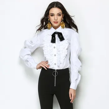 2019 Summer New Fashion Formal Blouse Shirt Women Designer Ruffles Long Sleeve Ladies Office White Blouse Tops Clothing
2019 Summer New Fashion Formal Blouse Shirt Women Designer Ruffles Long Sleeve Ladies Office White Blouse Tops Clothing