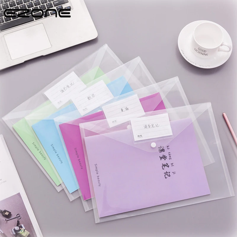 EZONE 1PC A4 Transparent Folder Button File Bag Large Capacity Plastic Document Bag Office File School Test Paper Storage Bag
EZONE 1PC A4 Transparent Folder Button File Bag Large Capacity Plastic Document Bag Office File School Test Paper Storage Bag