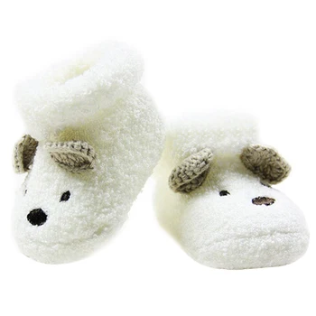 NEW Warm Newborn Socks Unisex Baby Boy Girls Infant Cute Bear Crib Warm Shoes AU