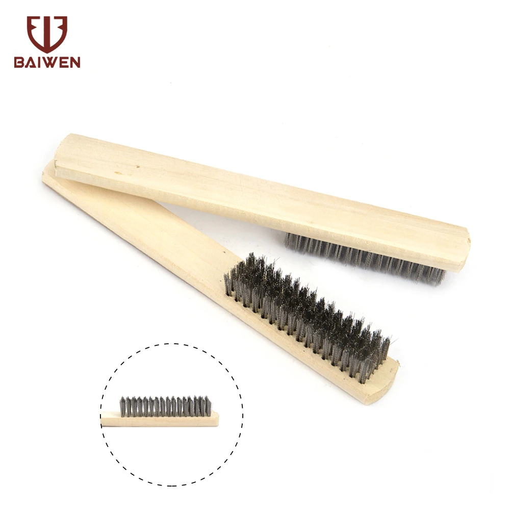 5Pcs Wood Handle Stainless Steel Wire Brush Remove Rust Brush Cleaning Polishing Detail Metal Brush Clean Tools
5Pcs Wood Handle Stainless Steel Wire Brush Remove Rust Brush Cleaning Polishing Detail Metal Brush Clean Tools