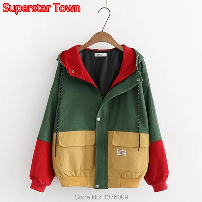 Vintage Patchworks Jacket For Women Girls Harajuku Lolita Casual BF Style Hoody Jackets Retro 80s 90s Corduroy Jacket Hit Color
Vintage Patchworks Jacket For Women Girls Harajuku Lolita Casual BF Style Hoody Jackets Retro 80s 90s Corduroy Jacket Hit Color