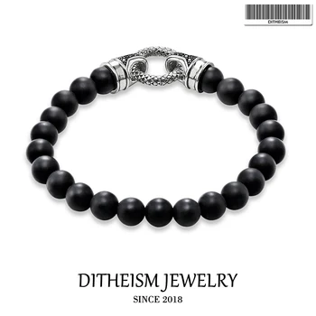 Cuff Bracelets Classic with Black Obsidian Beads, 2018 New Blackened Silver Fashion Jewelry Punk Gift for Men Boy Women Girls
Cuff Bracelets Classic with Black Obsidian Beads, 2018 New Blackened Silver Fashion Jewelry Punk Gift for Men Boy Women Girls