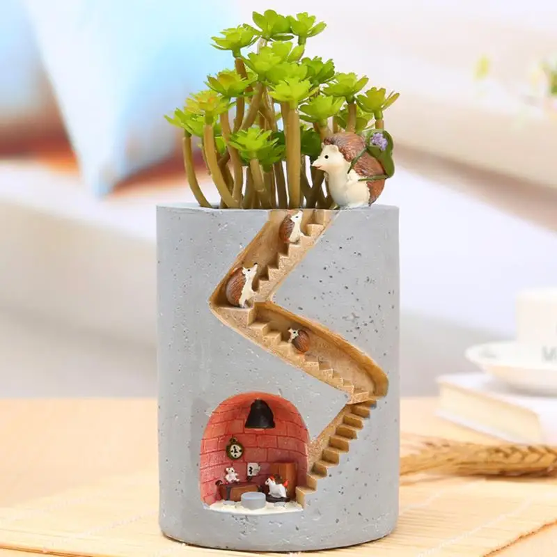 Cute Resin Flowerpot Hedgehog House Succulent Plants Planter Pot Mini Bonsai Cactus Flower Pot Home Ornament Desktop Decoration
Cute Resin Flowerpot Hedgehog House Succulent Plants Planter Pot Mini Bonsai Cactus Flower Pot Home Ornament Desktop Decoration
