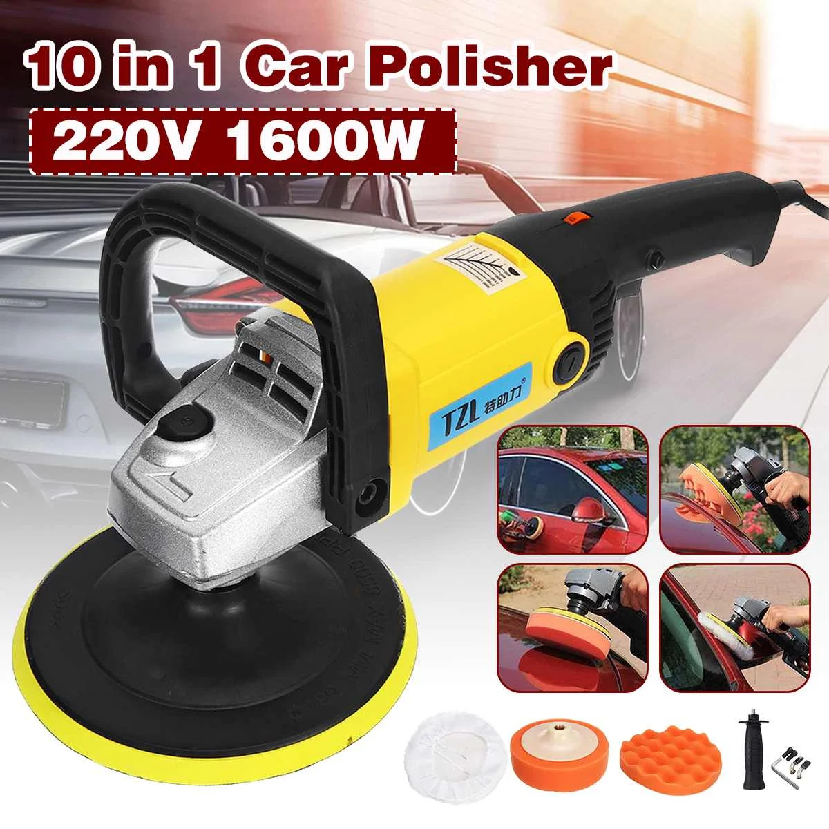 Car Polisher 1600W Variable Speed 3000rpm 180mm Car Paint Care Tool Polishing Machine Sander 220V M14 Electric Floor Polisher
Car Polisher 1600W Variable Speed 3000rpm 180mm Car Paint Care Tool Polishing Machine Sander 220V M14 Electric Floor Polisher