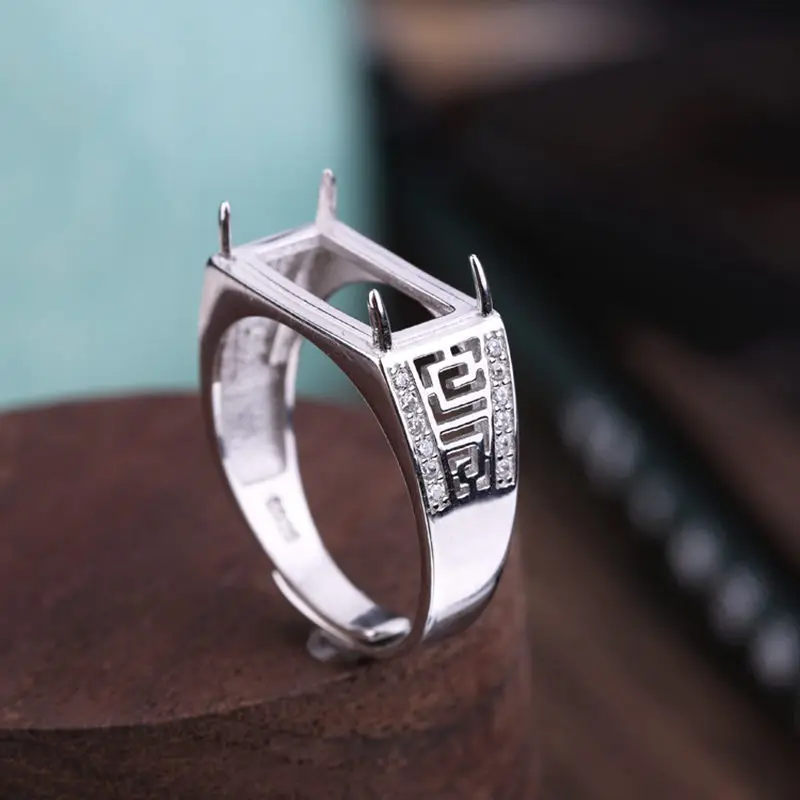 Sterling Silver 925 Men Ring Crystal White Gold Color 7x15mm Princess Cabochon Semi Mount Engagement Wedding Ring Fine Jewelry
Sterling Silver 925 Men Ring Crystal White Gold Color 7x15mm Princess Cabochon Semi Mount Engagement Wedding Ring Fine Jewelry