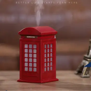 DC 5V USB Air Humidifier Aromatherapy Essential Oil Diffuser with LED Light Telephone Booth Shape Ultrasonic Cool Mist Maker
DC 5V USB Air Humidifier Aromatherapy Essential Oil Diffuser with LED Light Telephone Booth Shape Ultrasonic Cool Mist Maker